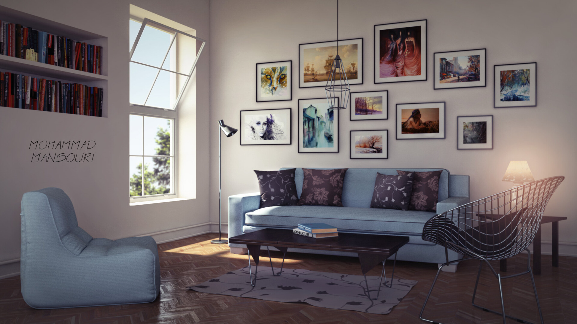 اتاق نشیمن و مطالعه - تصویر 3179