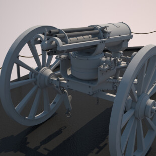 Modeling Old Machine Gun