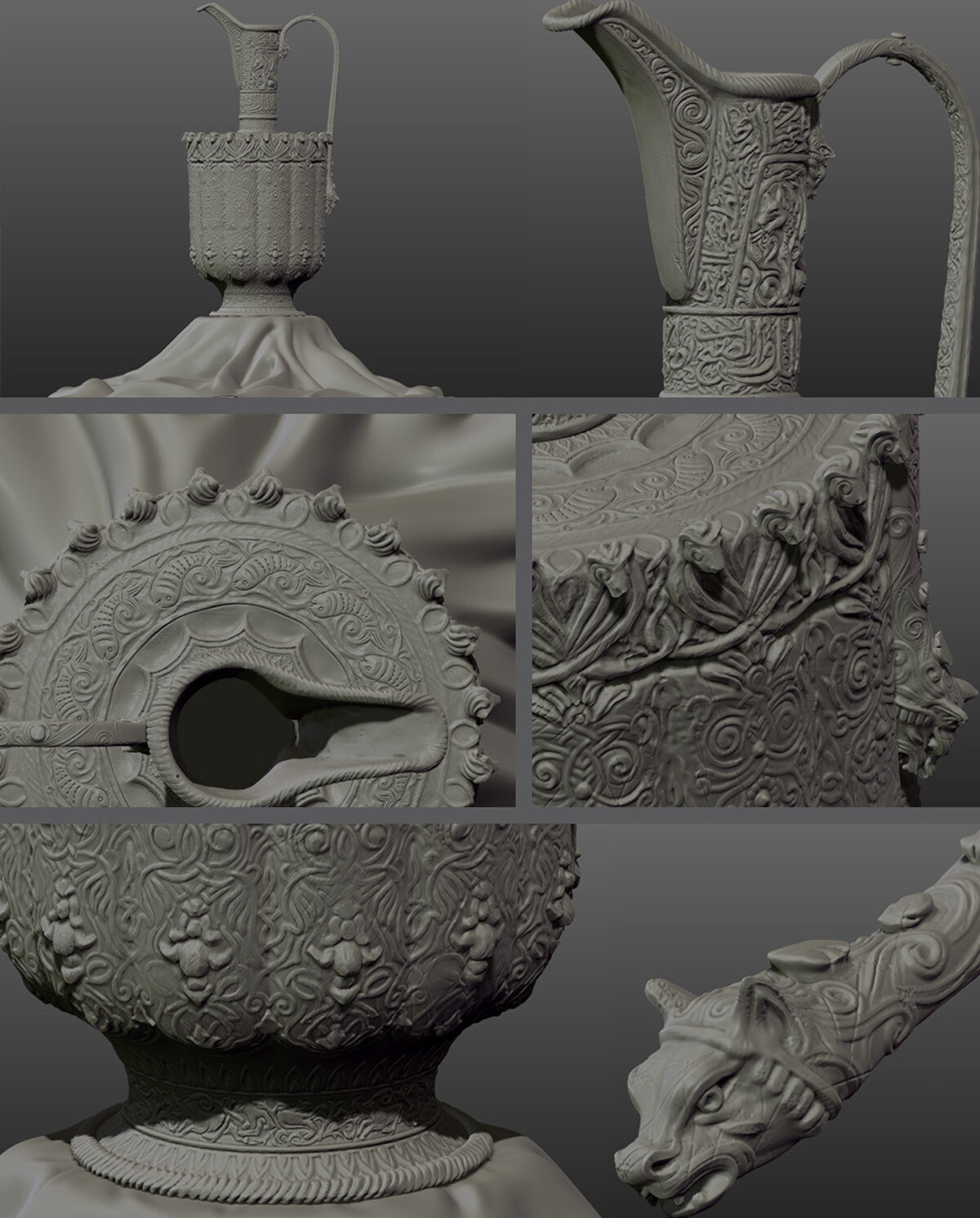 پارچ دوره سلجوقی . اولین نمونه کار من در زیبراش ، سال 93 . - تصویر 2448