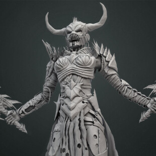 Undead female warrior