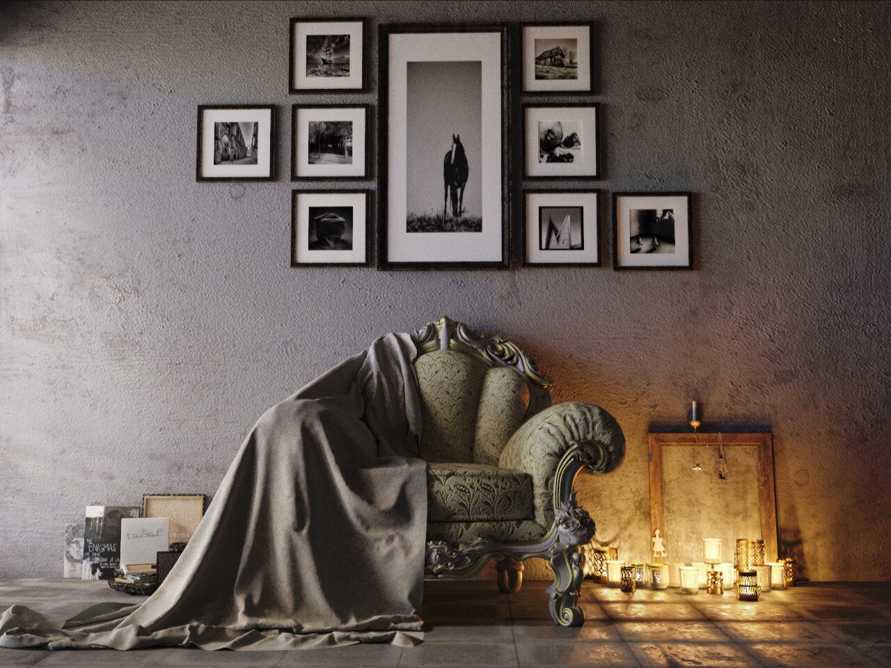 رندر اتاق تنهایی من - تصویر 1887