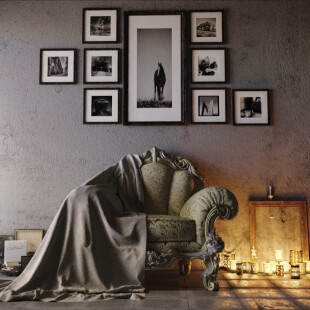 رندر اتاق تنهایی من