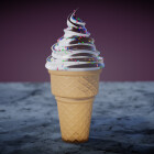 مدل سه بعدی بستنی در بلندر