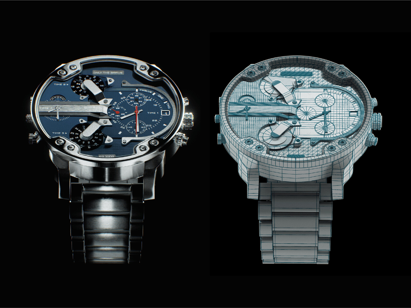 Diesel Watch Product 3d | پروداکت مدلینگ ساعت دیزل - تصویر 6964