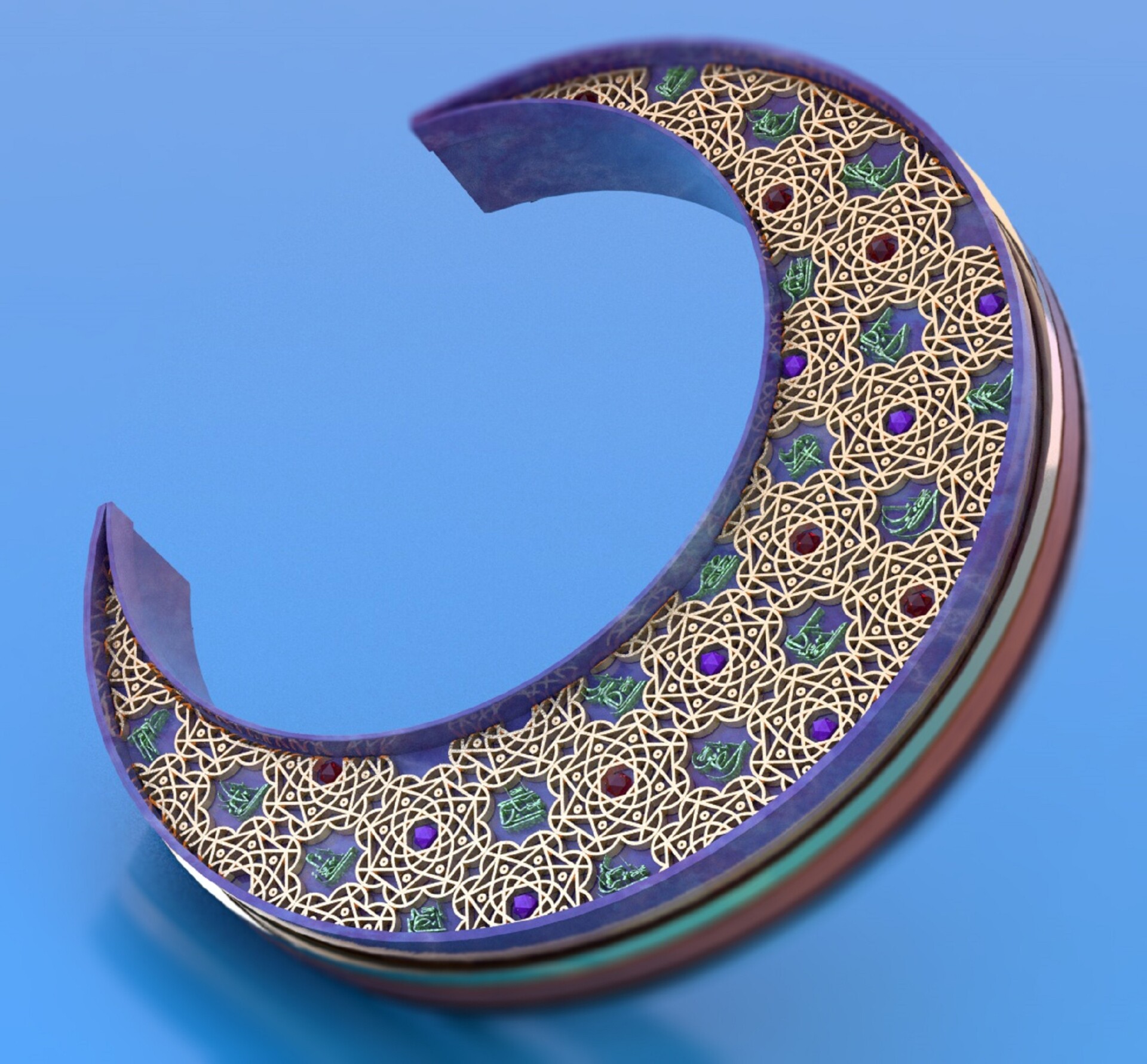 رندر و نورپردازی هلال ماه رمضان - تصویر 7029