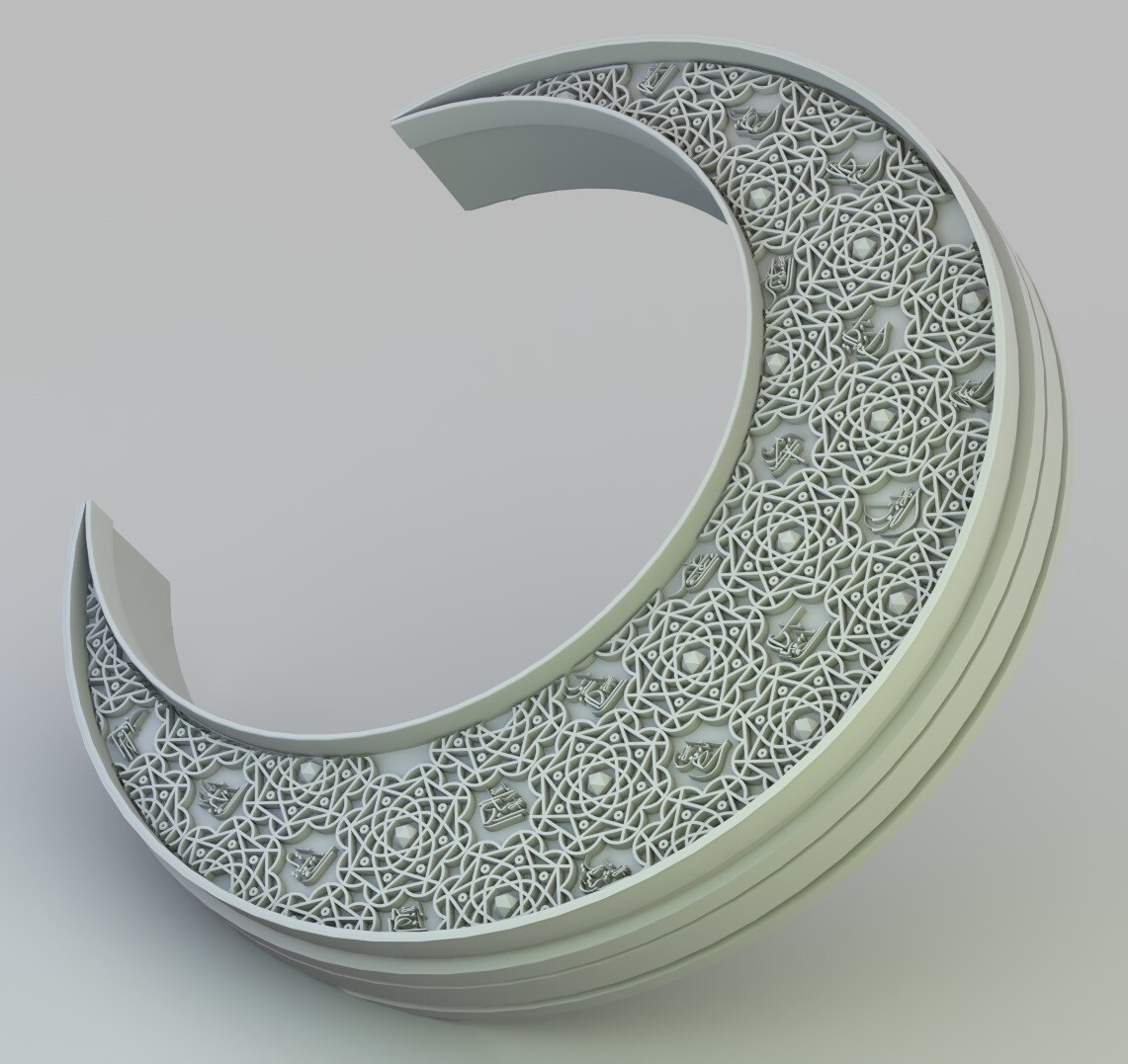 رندر و نورپردازی هلال ماه رمضان - تصویر 7030