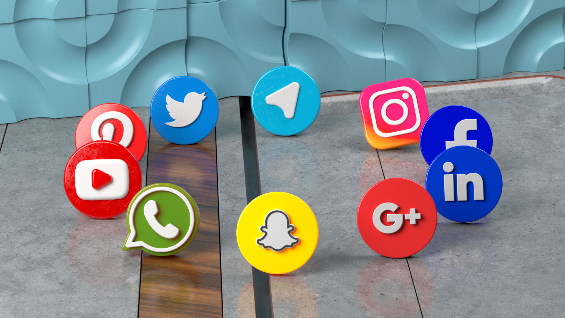 لوگوی سه بعدی شبکه های مجازی - تصویر 7037