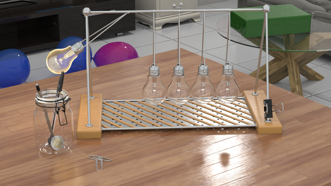 مدل متحرک سه بعدی آونگ نیوتن - تصویر 7053