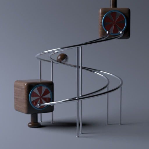 انیمیشن حرکت توپ بین دو درگاه