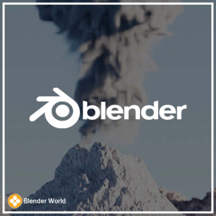 شبیه سازی آتشفشان در بلندر