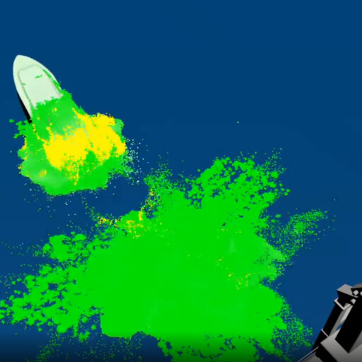 شبیه سازی رها کردن قایق نجات در اقیانوس