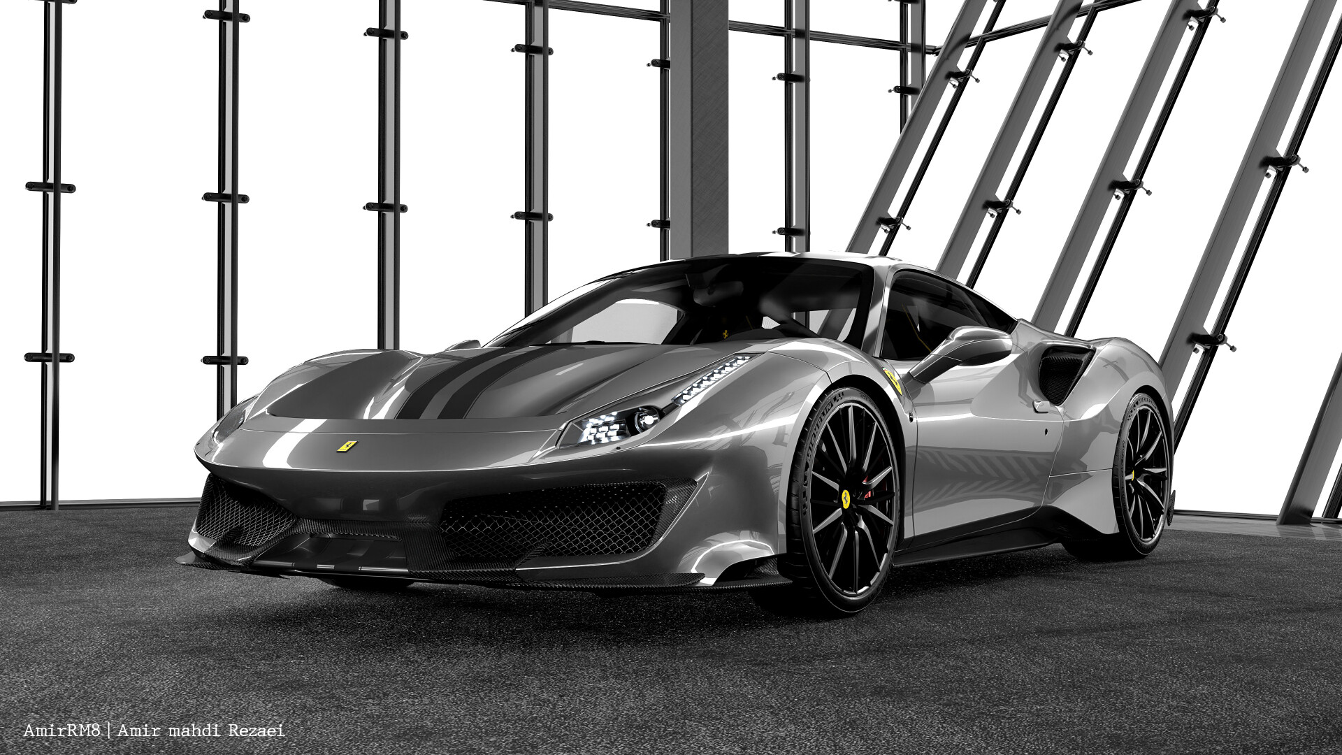 Realistic Render Ferrari 488 pista - تصویر 7313
