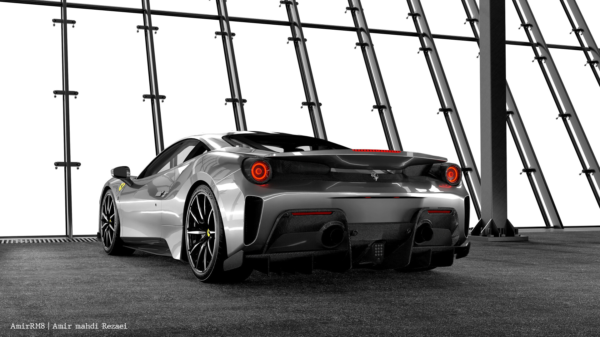 Realistic Render Ferrari 488 pista - تصویر 7312