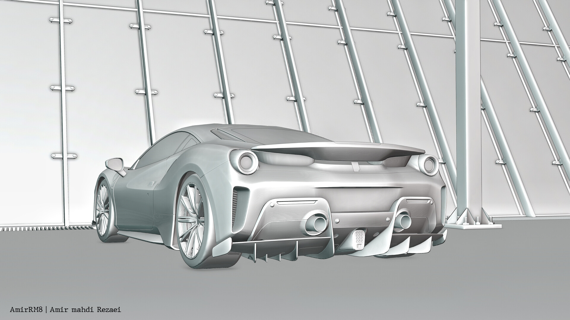 Realistic Render Ferrari 488 pista - تصویر 7310