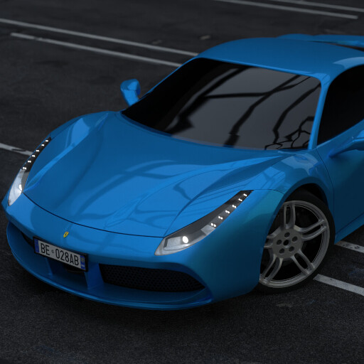 مدل سه بعدی Ferrari 488 GTB
