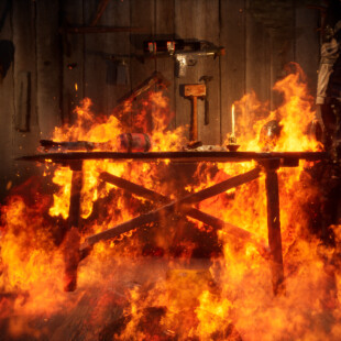 شبیه سازی آتش در انریل انجین