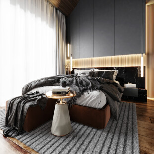 انیمیشن معماری، اتاق خواب مدرن