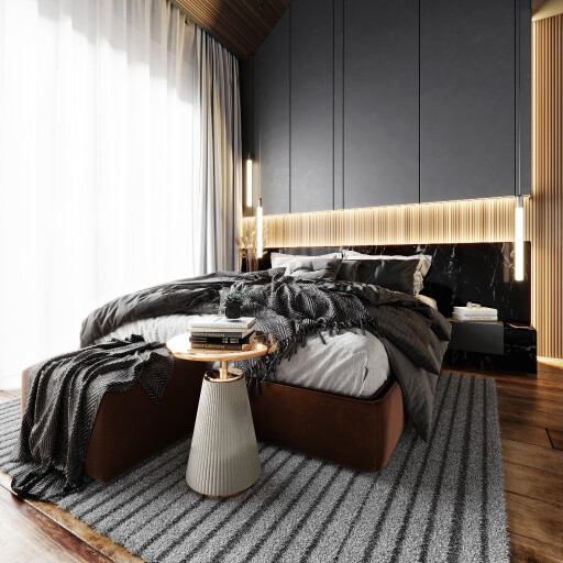 انیمیشن معماری، اتاق خواب مدرن