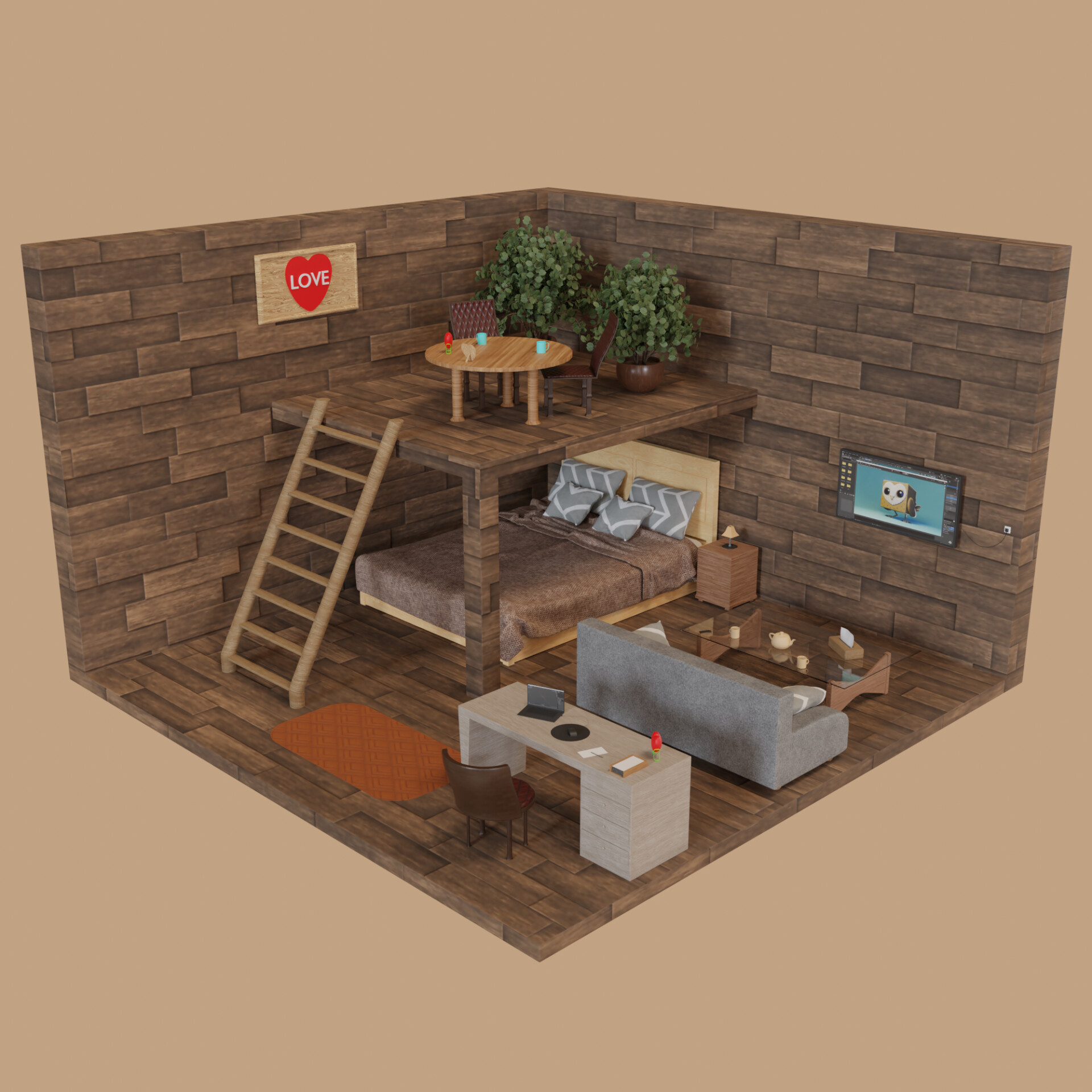 اتاق چوبی - تصویر 7647