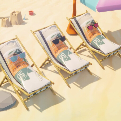 انیمیشن تبلیغاتی کرم ضد آفتاب