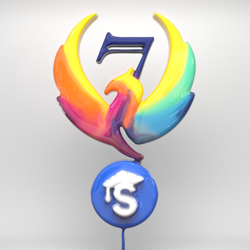 شبیه سازی لوگوی رنگی و پخش شدن آن روی دیوار