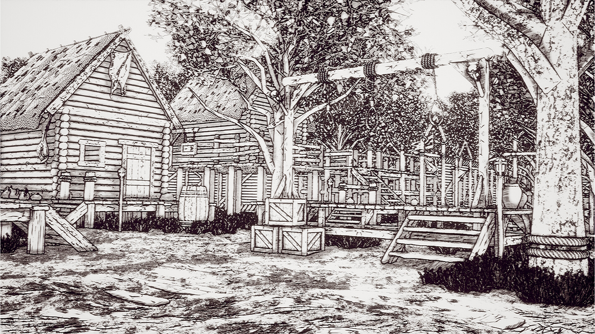 سیکا: روستا (افکت نقاشی خطی) - تصویر 8482