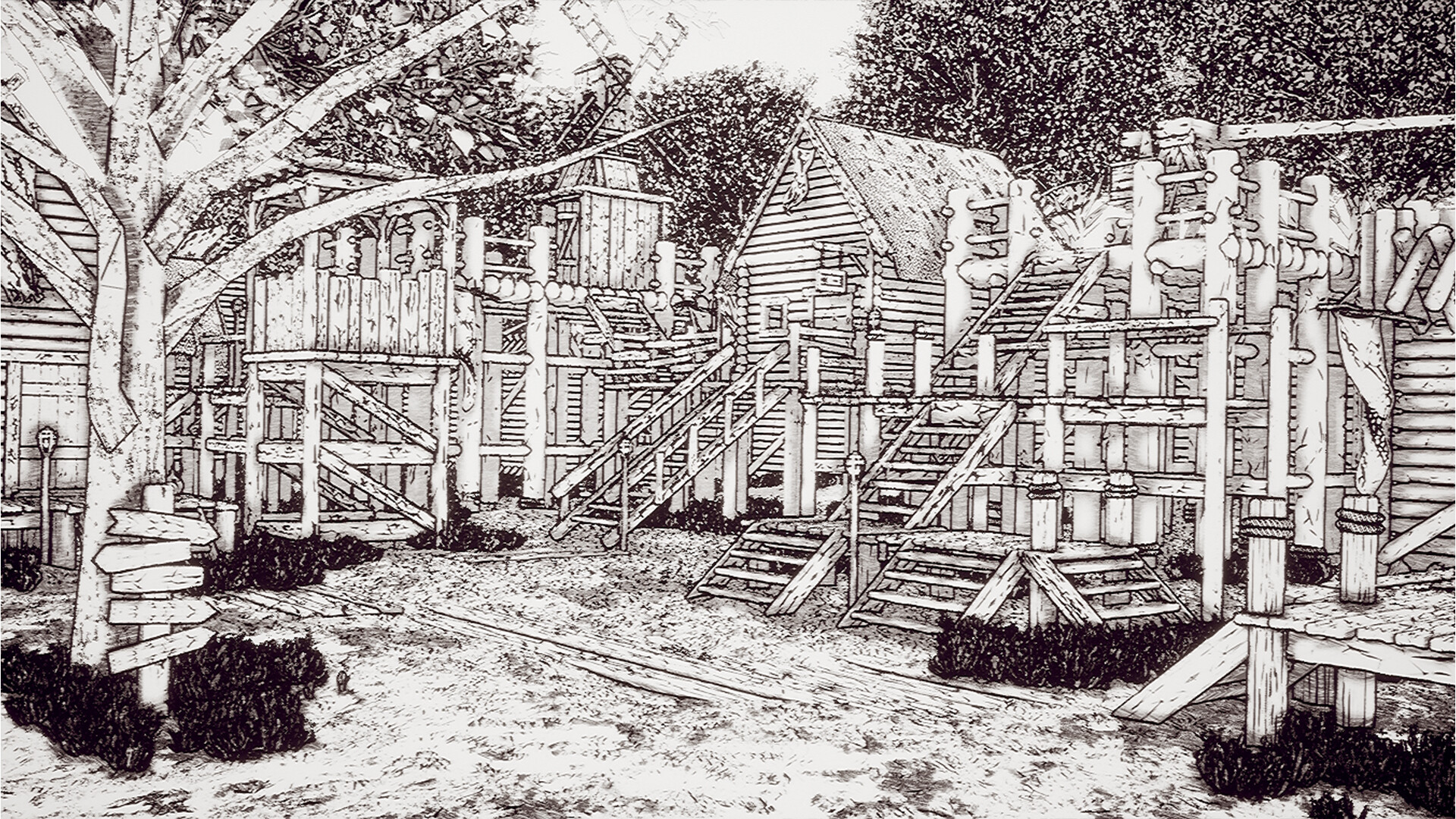 سیکا: روستا (افکت نقاشی خطی) - تصویر 8486