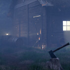 کلبه در جنگل مه آلود