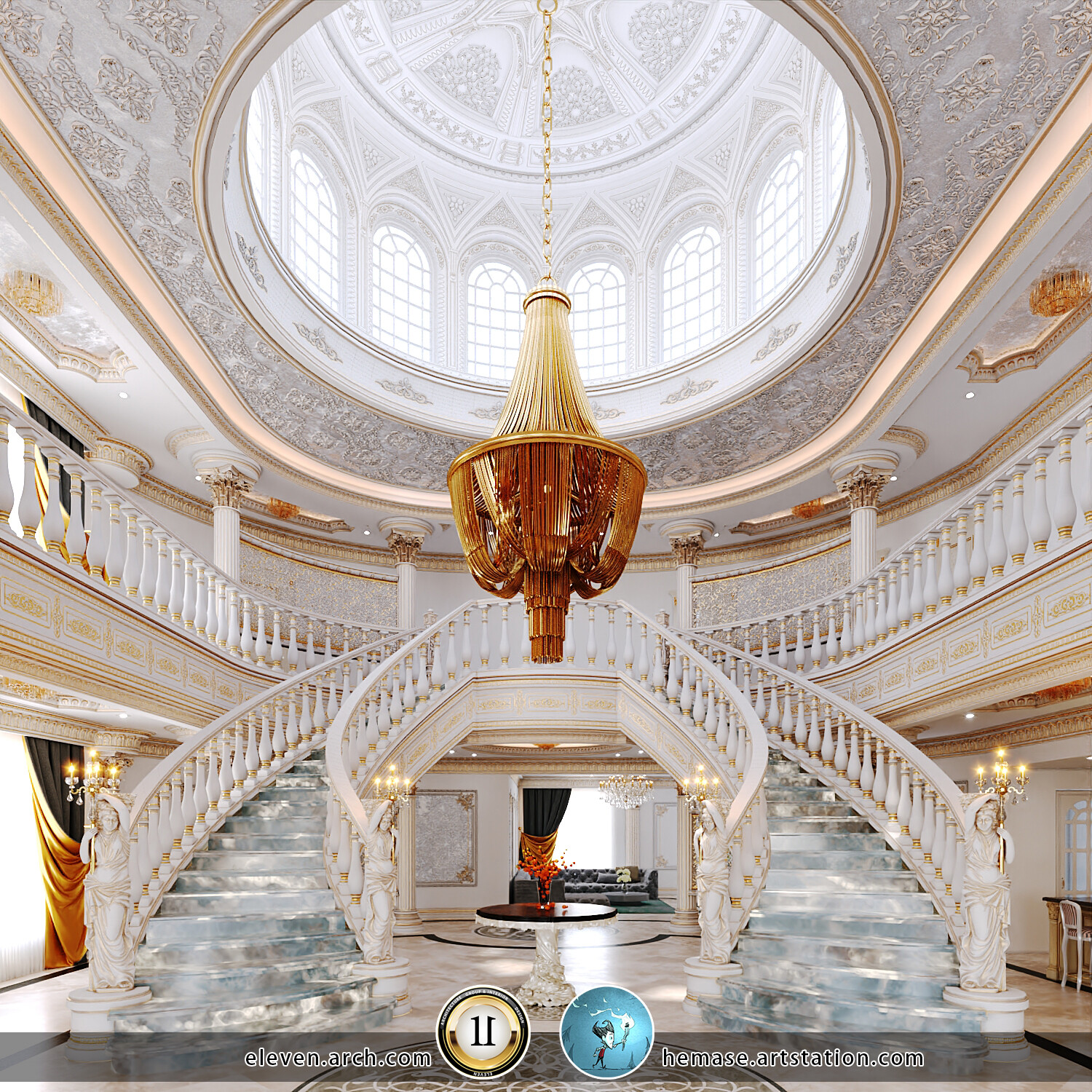 شبیه سازی ویلا دوبلکس کلاسیک | کرونا | مکس | سابستنس دیزاینر - تصویر 9437