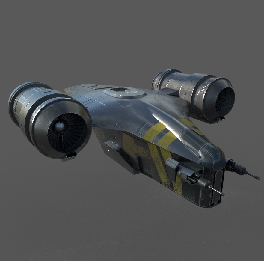Mandalorian spaceship 3D model - تصویر 9512