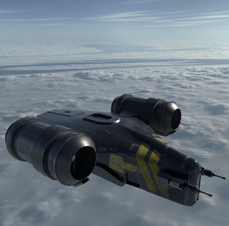 Mandalorian spaceship 3D model - تصویر 9514