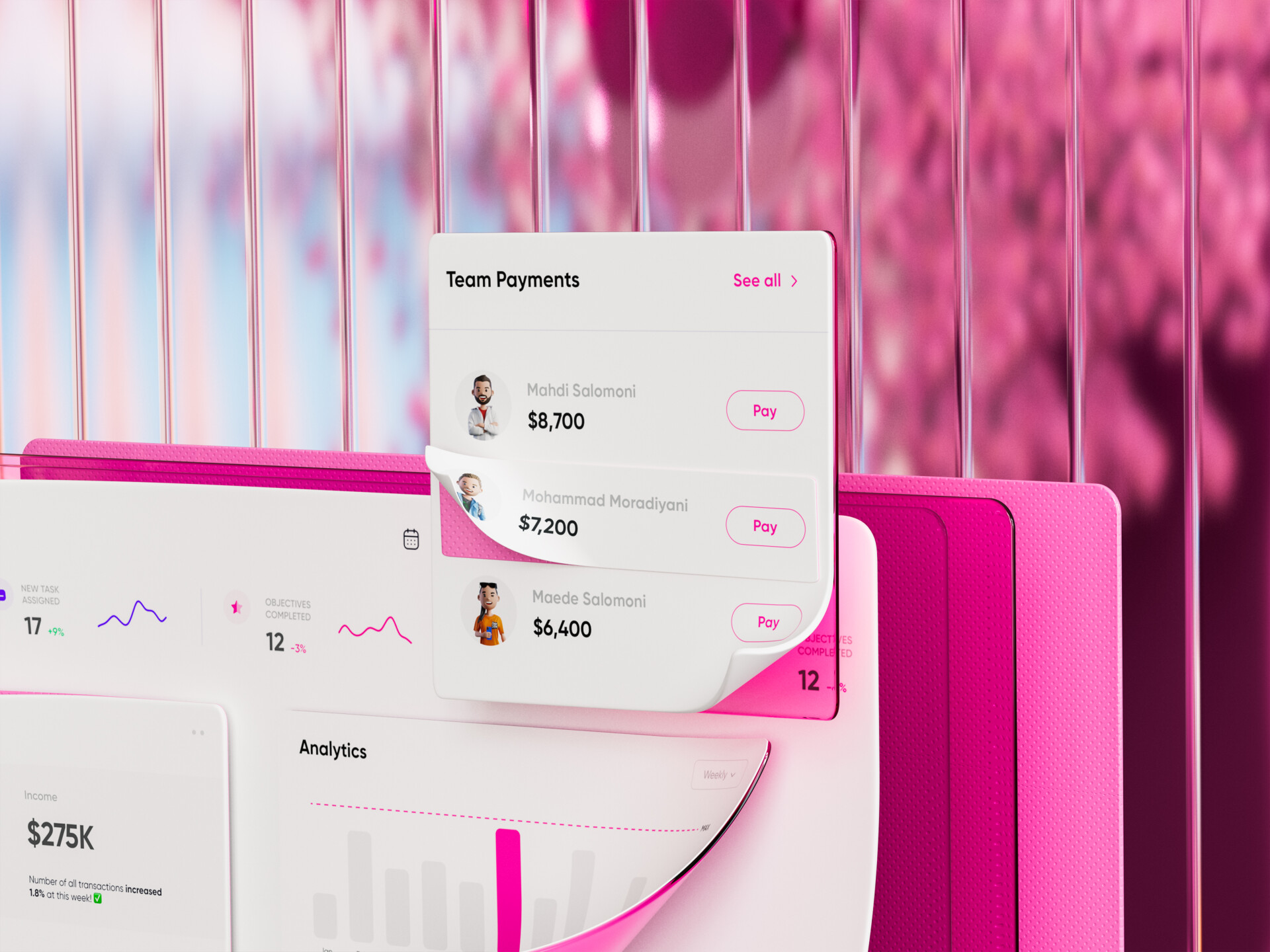 Project Management 3D UI - Spring blossoms style - تصویر 9739