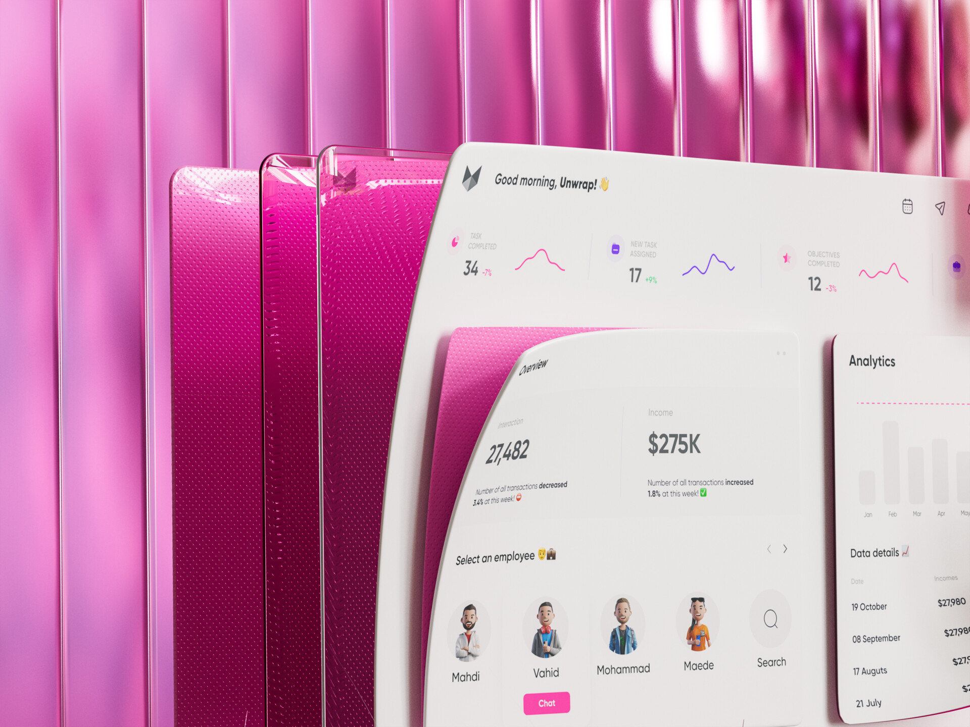 Project Management 3D UI - Spring blossoms style - تصویر 9741