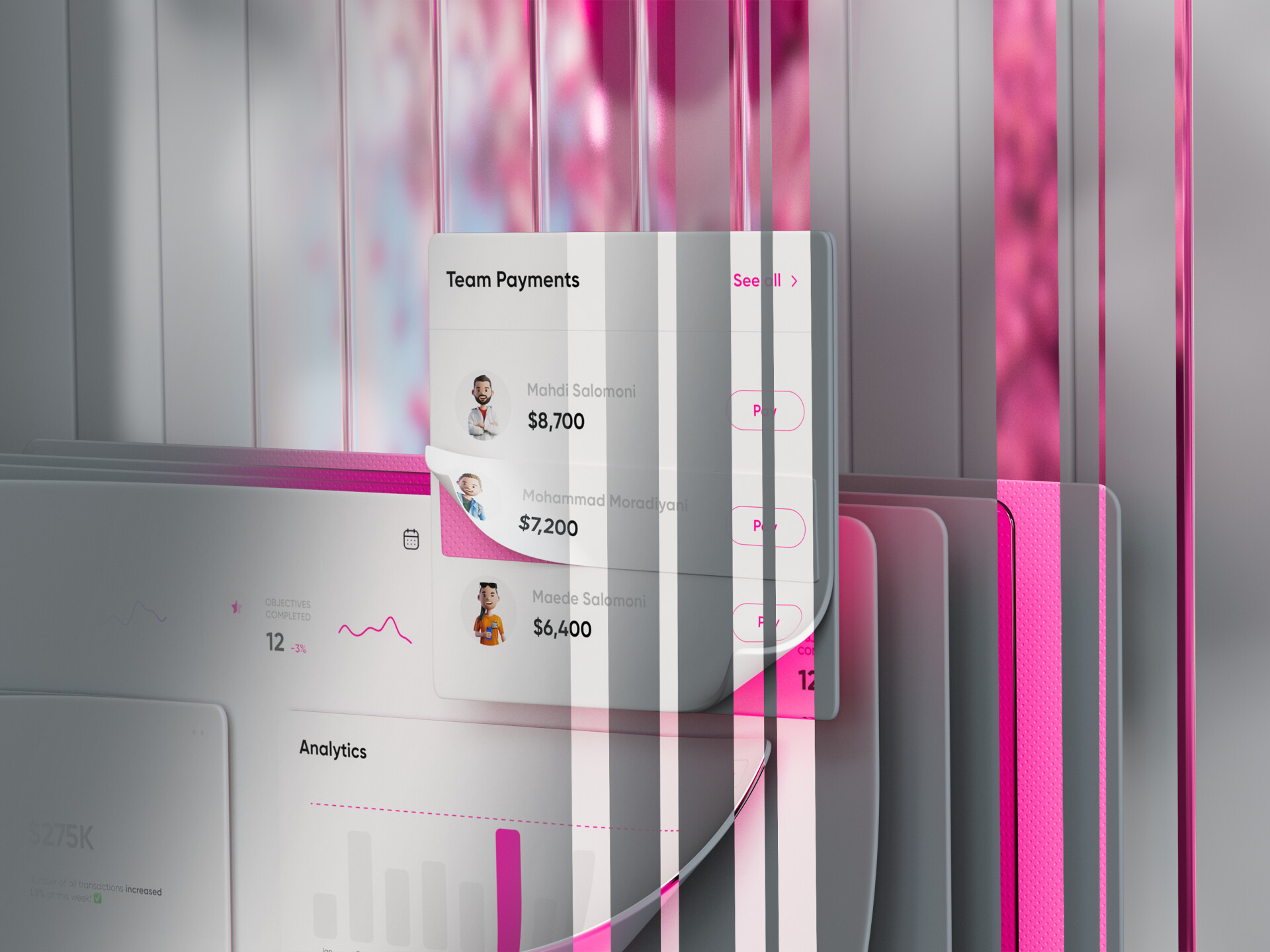 Project Management 3D UI - Spring blossoms style - تصویر 9743