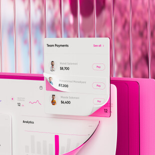 Project Management 3D UI - Spring blossoms style