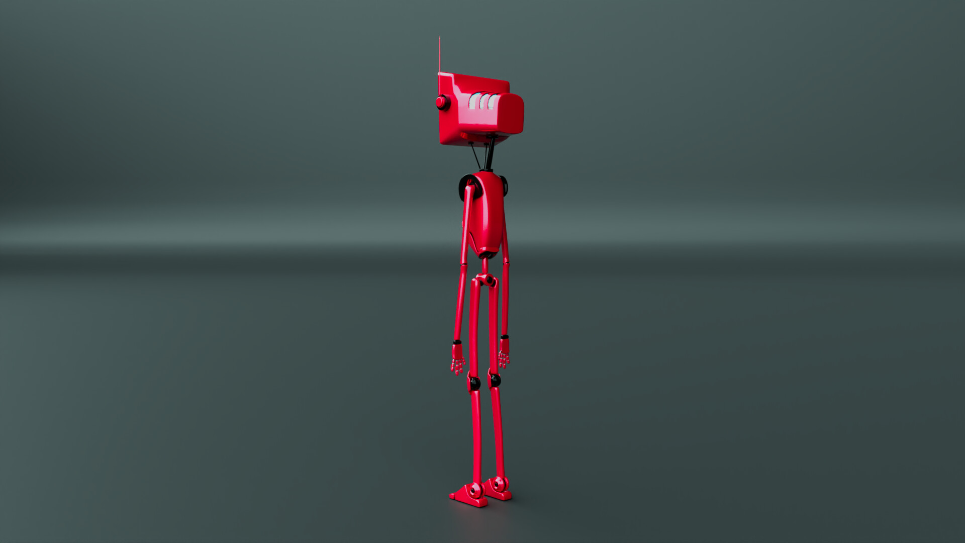 Red television robot - تصویر 9799