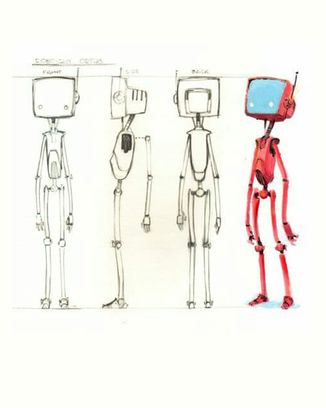 Red television robot - تصویر 9800