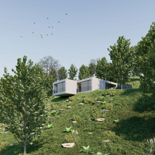 Forest concrete house - خانه بتنی جنگلی