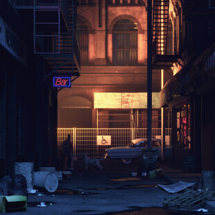Dark alley