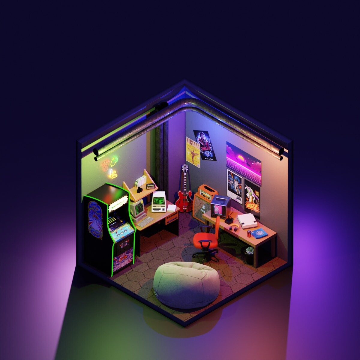 80s gaming room - تصویر 10485