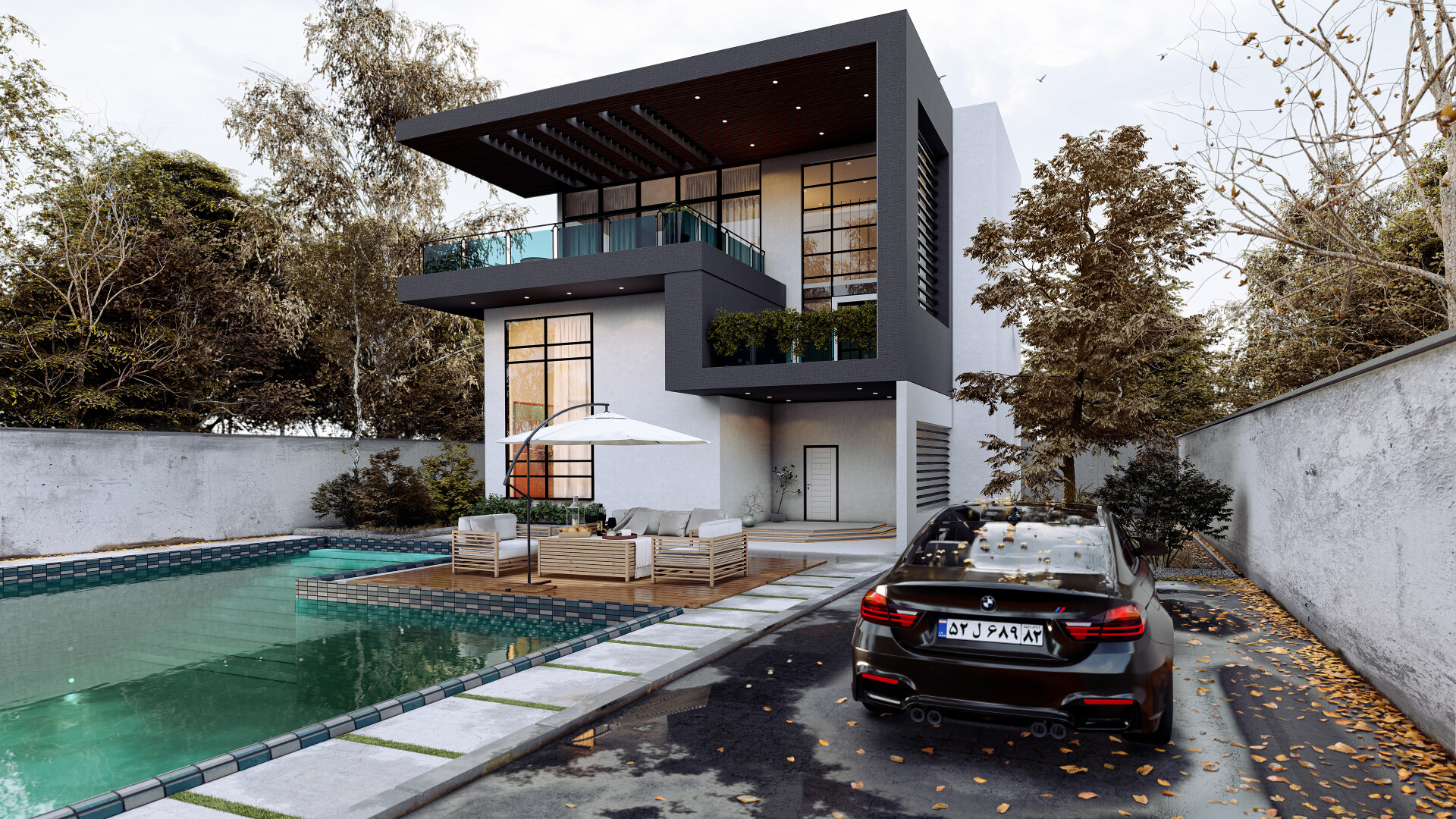 Exterior Villa Rendering - تصویر 10720