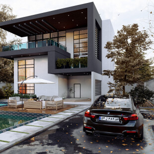 Exterior Villa Rendering