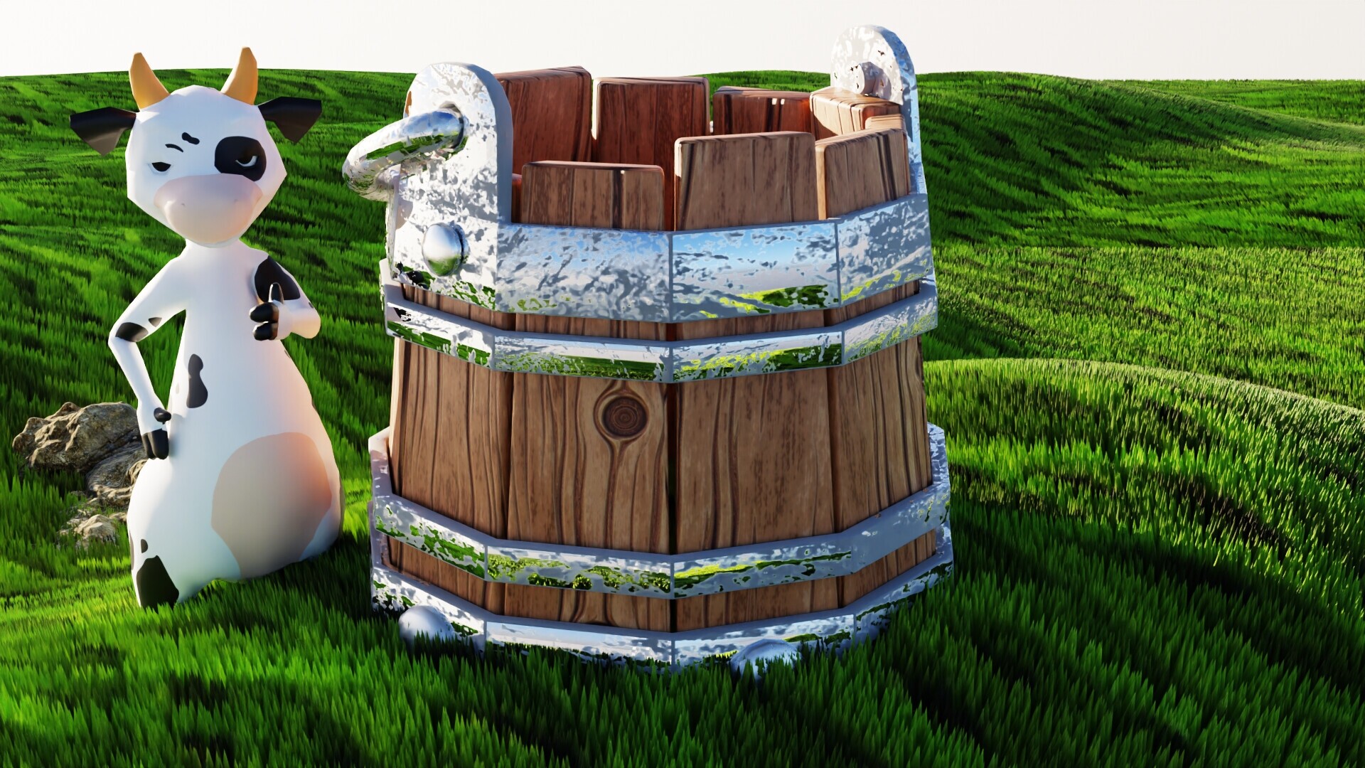 stylized low poly bucket - تصویر 10923