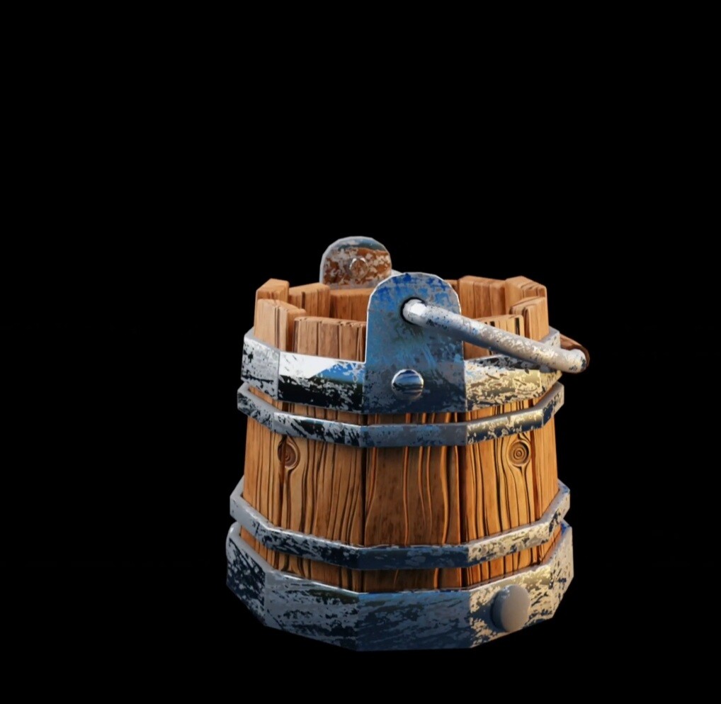 stylized low poly bucket - تصویر 10928