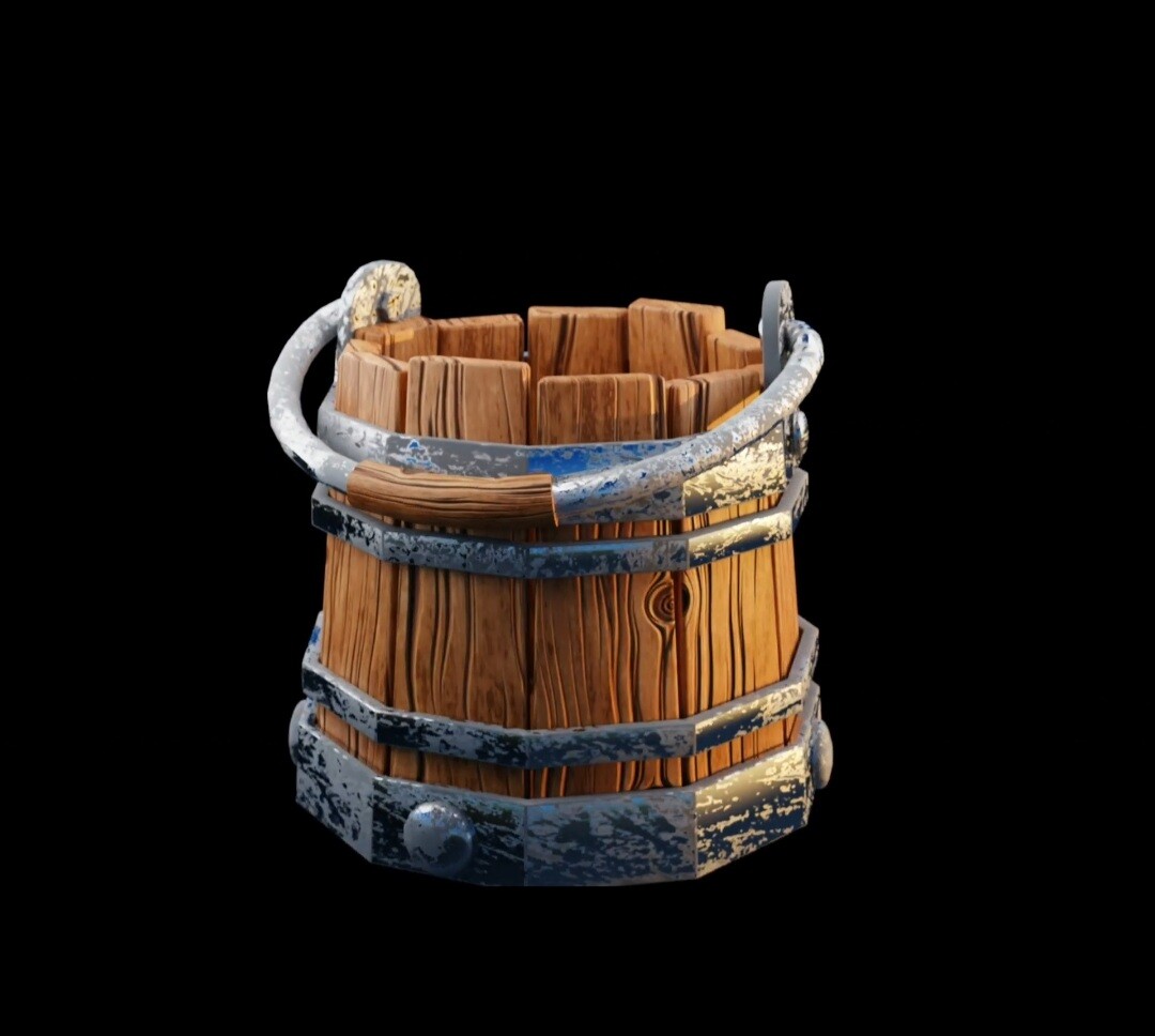 stylized low poly bucket - تصویر 10929