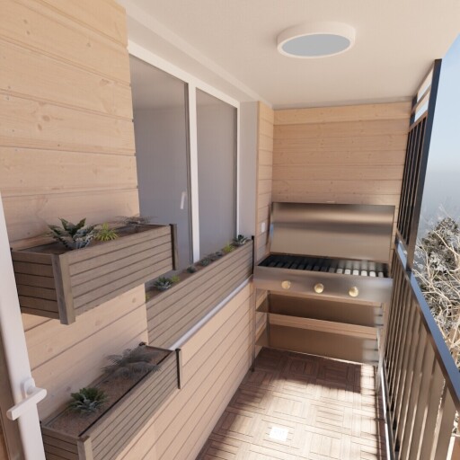 بالکن(ساخته شده در بلندر) | Balcony (made in blender)