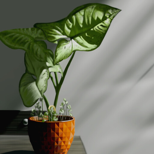 تصویر سازی و طراحی گیاه سینگونیوم