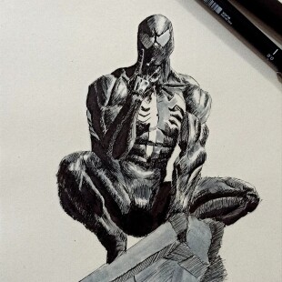 sketch spiderman