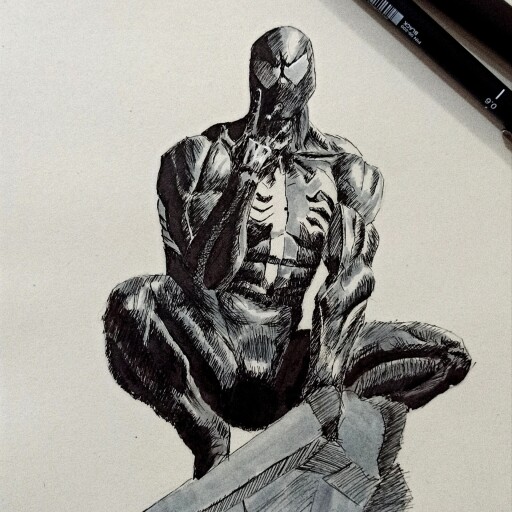 sketch spiderman