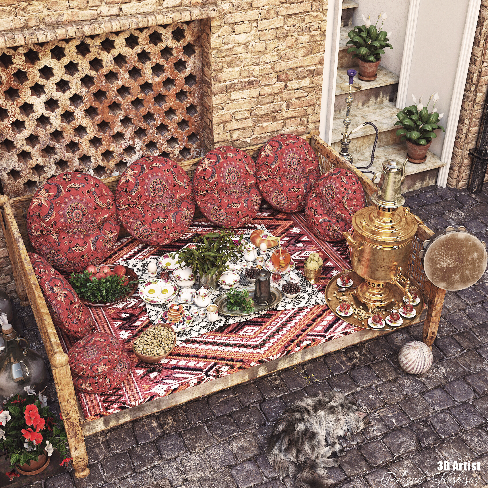 پروژه ی  خانه ی  ایرانی _ با موضوع تاکیدی بر هویت و ارزش معماری ایران - تصویر 11587